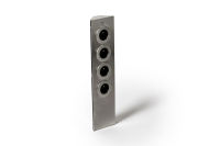 Logo Angulo inox bross� - bloc prise d'angle coloris inox bross� 4 prises