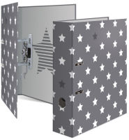 Logo Herma classeur � levier 'stars', gris avec des �toiles 6504090