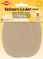 Logo Kleiber patch imitation cuir velours, 130x100 mm, sable 53500609