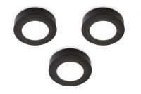 Logo Kit 3 mino noir - kit mino - 3 spots � poser + embase en coloris noir