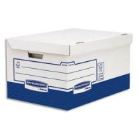 Logo Bankers box conteneur maxi heavy duty. montage manuel. carton blanc/bleu 303732
