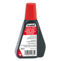 Logo Trodat encre  tampon sans huile pour recharger tampons encreurs. flacon de 28ml rouge 433978