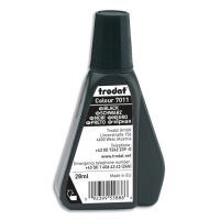 Logo Trodat encre  tampon sans huile pour recharger tampons encreurs. flacon de 28ml noir 433974
