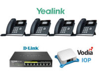 Logo Vodia iop + 4xt41s yealink + dgs-10 08p vod-yealt41s