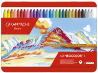 Logo Caran d'ache pastel � la cire neocolor i, �tui m�tal de 40 86040744