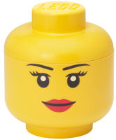 Logo Lego bo�te en forme de t�te storage head girl, s, 2 l, jaune 58300118