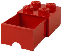 Logo Lego brique tiroir storage brick drawer 4, 1 tiroir, rouge 58300042