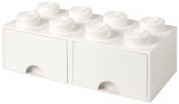 Logo Lego brique tiroir storage brick drawer 8, 2 tiroirs, blanc 58300058