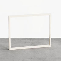 Logo Pied tess cr�me 870 mm - pied de table rectangulaire en acier cr�me h