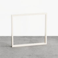 Logo Pied tess cr�me 720 mm - pied de table rectangulaire en acier cr�me h