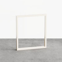 Logo Pied tess cr�me 870 mm - pied de table rectangulaire en acier cr�me h