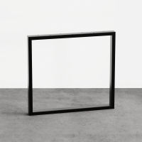 Logo Pied tess noir 720 mm - pied de table rectangulaire en acier noir h