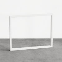 Logo Pied tess blanc 900 mm - pied de table rectangulaire en acier blanc h