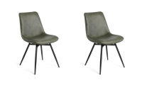 Logo C�sar kaki - lots de 2 assises hauteur table c�sar avec assise tissu