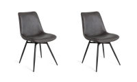 Logo C�sar anthracite - lots de 2 assises hauteur table c�sar avec assise