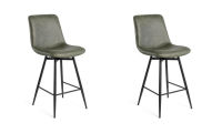 Logo C�sar kaki - lots de 2 assises hauteur plan c�sar avec assise tissu