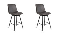 Logo C�sar anthracite - lots de 2 assises hauteur plan c�sar avec assise