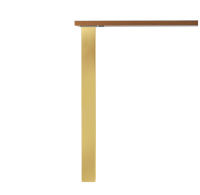 Logo Pied carr� dor� 705 mm - pied de table carr� en acier dor� h 705 mm -