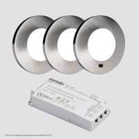 Logo Cosmo aluminium - kit cosmo - 3 spots � poser en coloris aluminium +