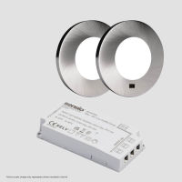 Logo Cosmo aluminium - kit cosmo - 2 spots � poser en coloris aluminium +