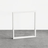 Logo Pied tess blanc 870 mm - pied de table rectangulaire en acier blanc h