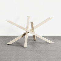 Logo Pied mika s cr�me 710 mm - pied de table en acier cr�me h 710 mm