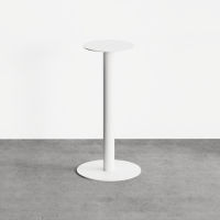Logo Pied jane rond blanc 900 mm - pied central en acier blanc h 900 mm et