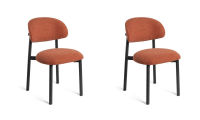 Logo Lena terracotta - lots de 2 assises hauteur table lena avec assise