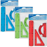 Logo Westcott kit de g�om�trie, 3 pi�ces, avec r�gle souple 62350202