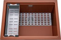 Logo Tosca terracotta - cuve sous-plan ou � encastrer luisina 1 grand bac