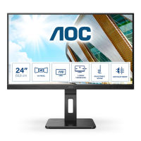 Logo Aoc 24p2qm 24'' ecran 1920 x 1080 full hd (1080p) @ 75 hz - va - 300 cd/m� - 3000:1 - 4 ms - hdmi, dvi, dp, vga - haut parleur 4