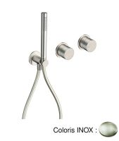 Logo Set mitigeur mural bain/douche 2 sorties sx avec douchette sx - sx60228 inox