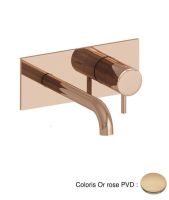 Logo Mitigeur lavabo mural triverde - tv25846p or rose pvd