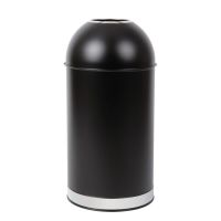 Logo Poubelle d�me ouverte en acier bolero noire 40l cw954