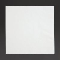 Logo Serviettes cocktail 1 pli format 1/4 fiesta recyclable 300mm blanches (lot de 5000) fe212