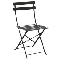 Logo Chaises de terrasse pliantes en acier bolero noires (lot de 2) gh553