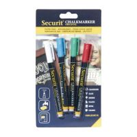 Logo Assortiment de feutres craie liquide 2mm securit (lot de 4) gj550