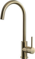 Logo Rc308018 - mitigeur de cuisine luisina, bec pivotant inox massif pvd dor?