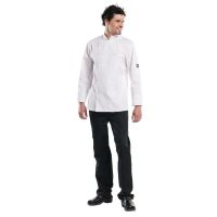Logo Veste de cuisine mixte chaud devant hilton poco manches longues blanche m b506-m