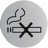 Logo Plaque de porte en acier inoxydable non fumeur u052