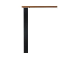 Logo Pied carr� noir 1100 mm - pied de table carr� en acier noir h 1100 mm - 60 x 60 mm ac028j09s02