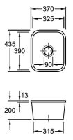 Logo Cisterna snow white - cuve sous-plan rectangulaire villeroy & boch 1 bac coloris snow white ev6704 02 kg