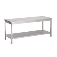 Logo Table inox avec �tag�re basse gastro m 1600 x 700 x 890mm gn127