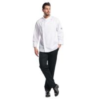 Logo Pantalon de cuisine mixte chaud devant nero noir 40 a138-48