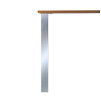Logo Pied carr� aspect inox 870 mm - pied de table carr� en acier aspect inox h 870 mm - 80 x 80 mm zdn prc887057