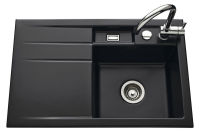Logo Tr�sor gris anthracite - evier � encastrer luisina 1 bac, 1 �gouttoir coloris gris anthracite ev5018d 023
