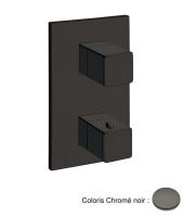 Logo Fa�ade thermostatique 2 sorties quadri - xq85272 chrom� noir