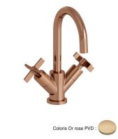 Logo M�langeur lavabo cross road - cr22646p or rose pvd