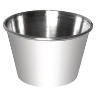 Logo Pots � sauce en acier inoxydable olympia 115ml (lot de 12) gg879