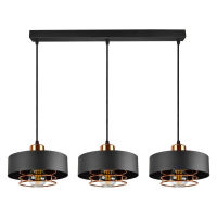 Logo Giorgia noir - suspension giorgia 3 x 60w noir ze0154009